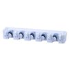 Superior 5 Slot Mop and Broom Organizer (White)