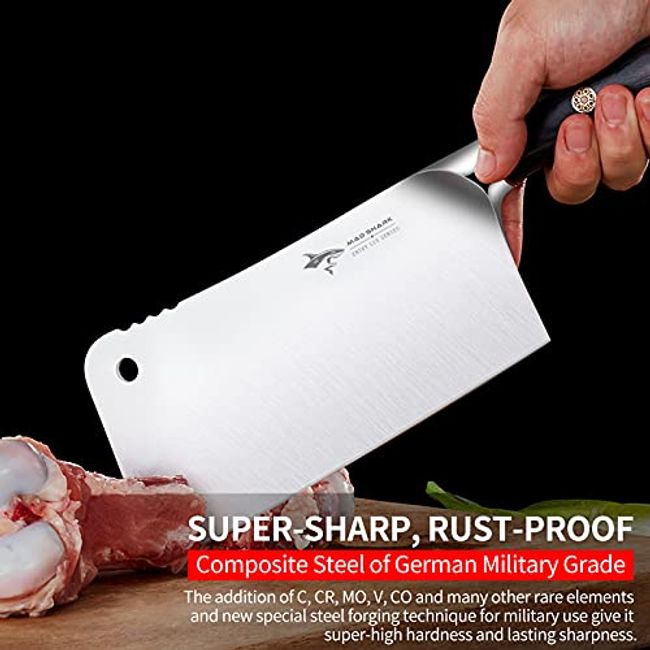 MAD SHARK 7 inch Heavy Duty Kitchen Knife, Professional Sharp