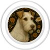 Wire Fox Terrier Vintage Botanical Portrait PopSockets PopGrip for MagSafe