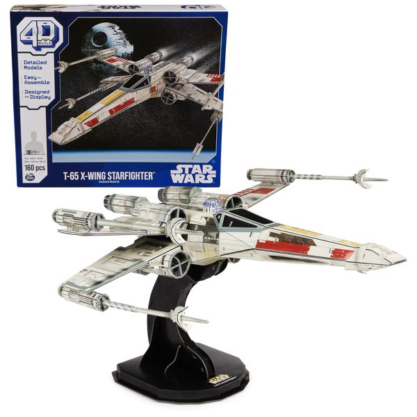 4D Build Star Wars T-65 X-Wing Starfighter 3D Model Kit, Star Wars Gifts, Star Wars Toys for Star Wars Fans & Collectors, Adults & Teens 12+