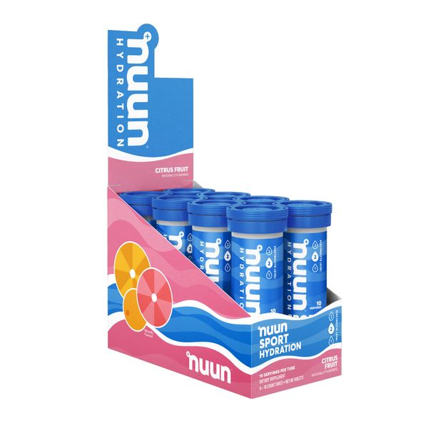 Nuun Sport Electrolyte Tablets for Proactive Hydration, Citrus Fruit, 8 Pack (80 Servings)