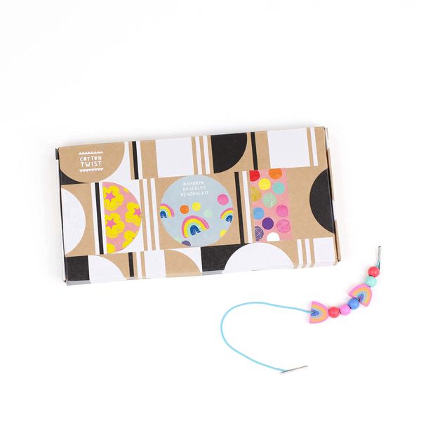 COTTON TWIST, Rainbow Colours Bracelet Making Kit. Creative Play For Children