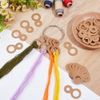 BENECREAT 100 Sheets Thread Spooling, Kraft Paper, Gourd Shape, Sewing Storage, Thread Drop, 4 Hanging Rings, Floss, Thread, Embroidery Thread, Organizing Thread Material, Thread Storage, Bobbin,