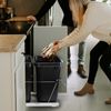 Double Pullout Trash Kitchen Container Can 35 Quart Under Counter Sliding Waste