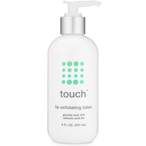 Touch Keratosis Pilaris Treatment with 12% Glycolic Acid & 2% Salicylic Acid - AHA & BHA Exfoliating Rough & Bumpy Skin Body Lotion - Moisturizing Cream Gets Rid Of Redness, KP, Body Acne -8 Ounce