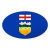 CafePress Alberta Flag Oval Car Bumper Sticker