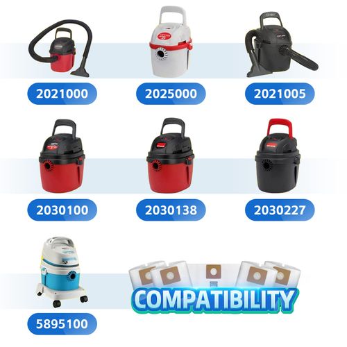 Micro Shop Vac Bags 1-1.5 Gallon by ALYYDBG, Type A - 90667 9066700 9066733 Disposable Vacuum Cleaner Collection Filter Bag 5 PCS