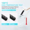 NAGARAKU Flat Pine Extra Split Tip Eyelash Extensions Matte Black False Eyelashes 16 Sheets (0.15 D 8-15mm Mixed)