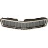 Evan-Fischer Grille Assembly Compatible with 2009-2012 Chevrolet Traverse Chrome Shell/Painted Black Insert