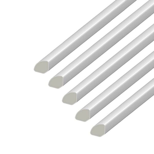 uPVC Plastic Quadrant Trim - Window/Tile Beading - 17.5mm x 1.5m Length - White - 5 Length Pack