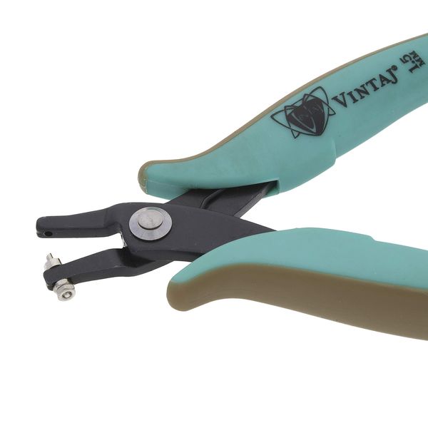 Vintaj Tools by The Beadsmith 1.5mm Metal Hole Punch Pliers with Gauge Guard – Create Clean Holes – 1.5mm Cold Connection – 22 Gauge Sheet Metal or Thinner – Not Intended for Thicker Metal