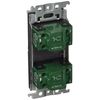 Panasonic Square Embedded Pilot Hotaru Double Switch C Dark Brown WTT5242A1