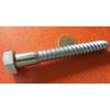 Zinc Hex Head Lag Screw 15/16 Hex Size 5/8 Thread x 5.00" Length, 5 pcs