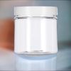 4 oz Clear PET Plastic Jar with White Foam Lined Lid (12 Pack) Refillable Empty Storage Containers