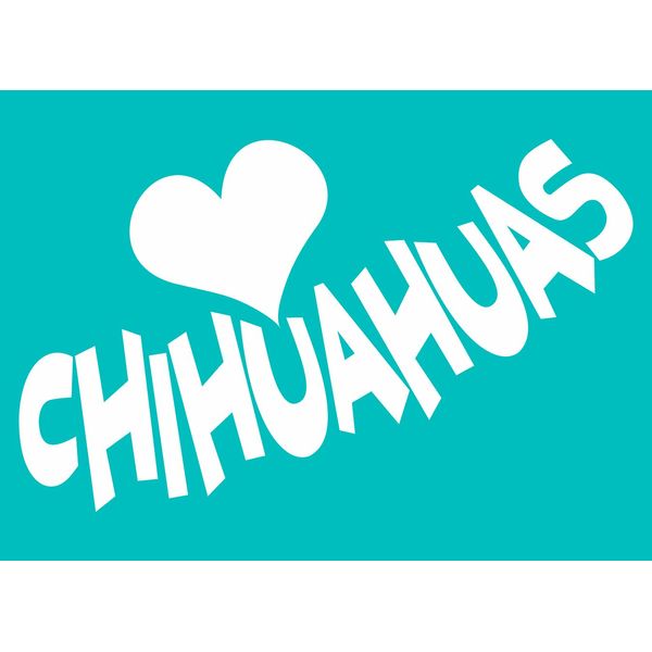 Imagine This Car Window Decal, Heart Chihuahuas