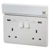 Knightsbridge 2GPHW Mobile Phone Shelf, White