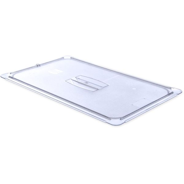 Carlisle FoodService Products 10210U07 StorPlus Full Size Polycarbonate Universal Handled Food Pan Lid, Clear