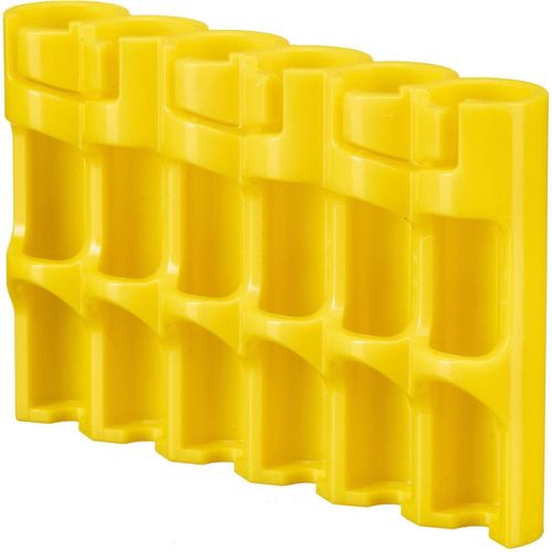 AAA Battery Storage Caddy by Storacell, Yellow, Holds 6 Batteries (Not included)
