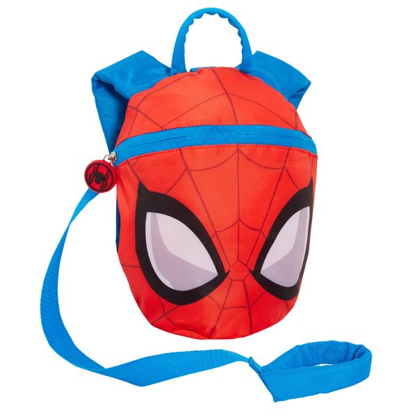 Spider-Man Backpack with Reins Kids Toddlers Detachable Safety Harness Nursery Spidey Day Bag Mini Rucksack