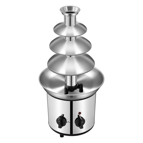 Electric Chocolate Melting Fountain Machine 4 Tier Chocolate Fountain Stainless Steel Chocolate Fondue Fountain, 170W 104℉ 4.4lb Capacity Chocolate Waterfall Machine for Party Event Wedding
