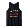 Snail Quote Slug Peace Love Snails Tank Top