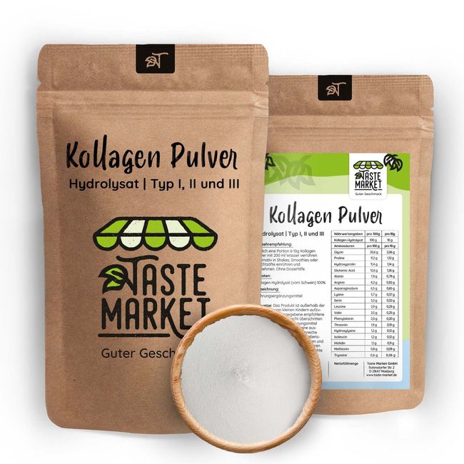 10 kg Kollagen Pulver | Collagen Hydrolysat ohne Zusätze | geschmacksneutral | Eiweiß Pulver | Peptide Typ 1,2,3 Eiweiss 10 kg