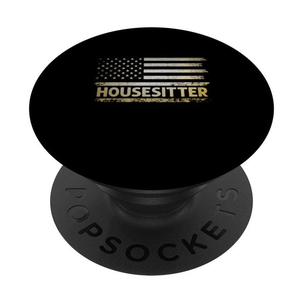 American USA Flag House Sitter PopSockets Swappable PopGrip