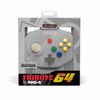 Retro-Bit Tribute 64 Controller for Nintendo N64 Original Classic Grey