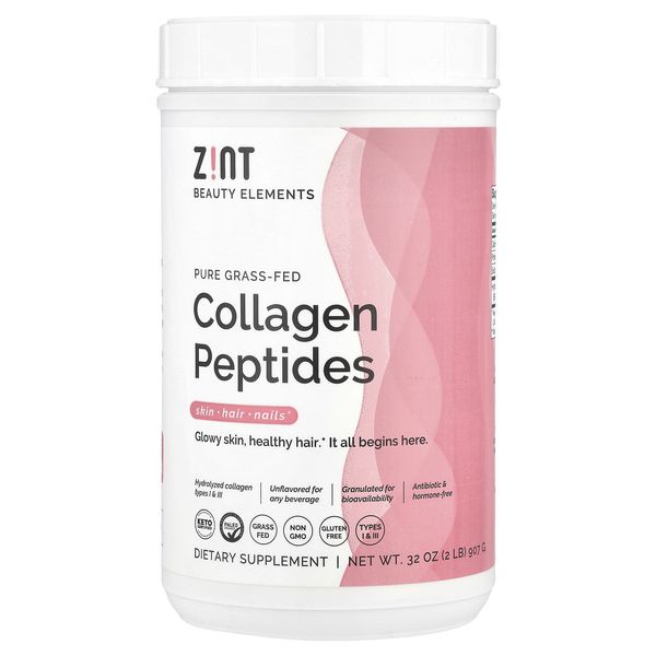 Pure Grass-Fed Collagen Peptides, Unflavored, Container, 32 oz (907 g)