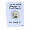 Wooden token Pocket Rainbow Pocket Hug gift DD1616