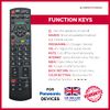 NEW Remote Control For Panasonic TV TX-L37E5B / TXL37E5B