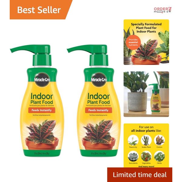 Indoor Plant Nutrients - Liquid Feed for Crotons & Succulents - 2-Pack