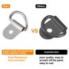 X AUTOHAUX 10pcs D Ring Tie Down Anchor 3mm Diameter for Trailer Silver Tone