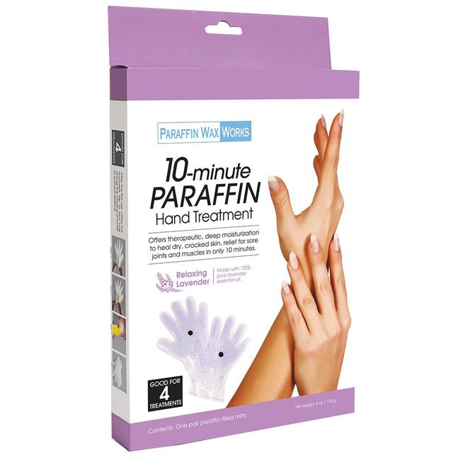 Paraffin Wax Works 10-Minute Paraffin Hand Treatment, Spa and Home Treatment Gloves, Relaxing Lavender, One-Pair