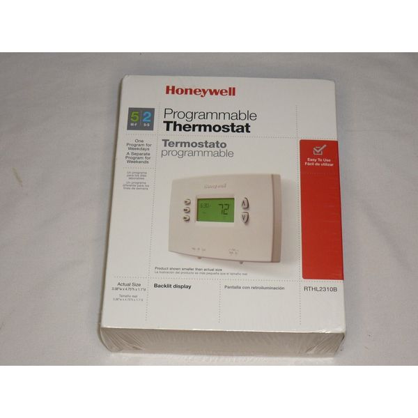 Honeywell Programmable Thermostat RTHL2310B 5-2 Day Blacklit Display New Sealed