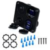 Campervan LED Light Switch Control Panel Voltmeter RV Dual USB Charger 12V 24V
