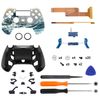 Unique Replacement Shell (DTC) Designed for eXtremeRate PS4 Controller JDM-040/050/055, Upgrade Board & Ergonomic Shell & Back Button & Trigger Stop (Controller Not Included) 【Great Wave】
