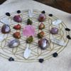 VIE Wooden Grid Board, 25cm, Chakra Symbol