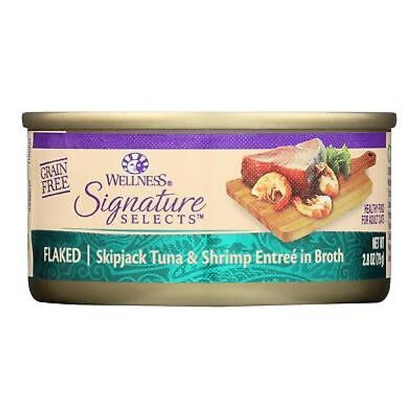 Wellness Pet Products Cat - Can - Tuna - Shrimp - Signature Selects - Case of...