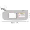 Left Driver Side Gray Sun Visor with Makeup Mirror for Hyundai Elantra 2011-2015