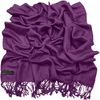 CJ Apparel Purple Solid Colour Design Shawl Scarf Wrap Pashmina Seconds **NEW**(Size: One Size)