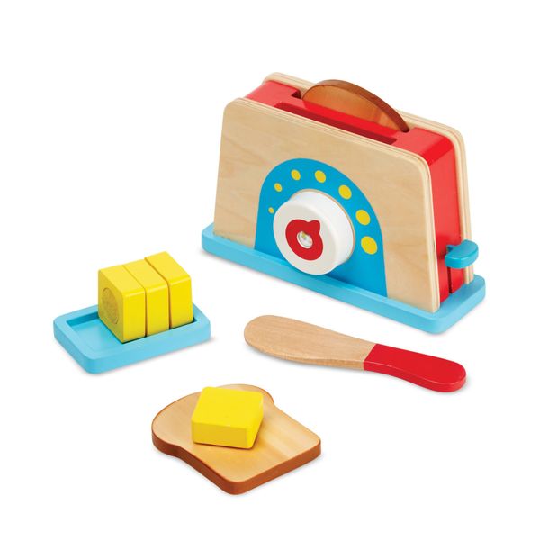 Melissa & Doug Wooden Toaster Set