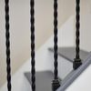 Matte Black "Enfield" Rope Twist Stair Spindle - Spindle Only