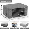 Sorbus Foldable Storage Bag Organizers Large Clear Window & Carry Handles 3-Pack