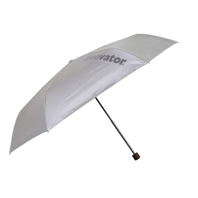 Ogawa 18734 innovator Wide All-Weather Folding Umbrella, Manual Opening, Water Repellent, 23.6 in (60 cm), 99%+ UV and Light Shielding Rate, Heat-Shielding, Zippered Storage Case, Silver