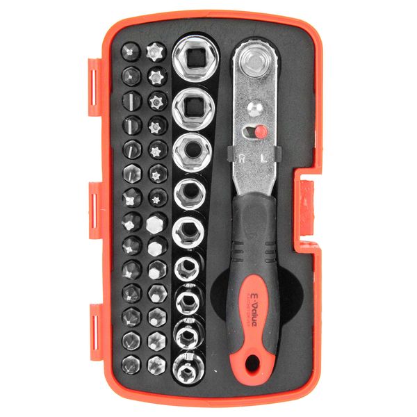 E – Value Screwdriver & Bit Socket Set 38pcs EMT – C