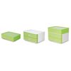 Han 1110-80 ALLISON SMART-ORGANIZER , functional, stackable utensil box with interior tray and lid, Lime Green
