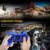Hovlian 2 Pack PS2 Wired Controller,Double Shock Gamepad Compatible with Playstation 2 Console(Clear Blue and Clear Green)