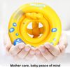 TSHAOUN Safe Seat Inflatable Swimming Float, Inflatable Float Swimming Ring, Swimming Float, Double Layer Round Swimming Ring (Yellow)