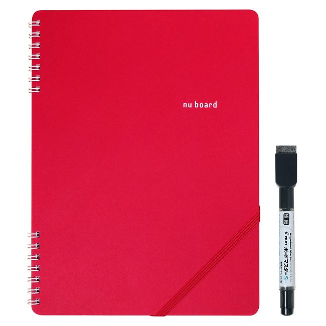 NGB501RD06 Nu Board 10th Anniversary Nouveau Print Note-Shaped Whiteboard, B5 Size, Red